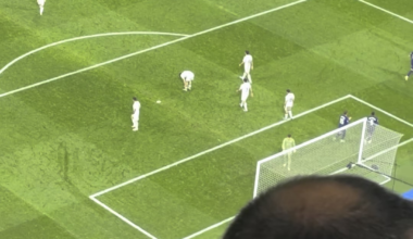 scenes at the bernabeu after rodrygo's second goal