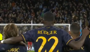 Rudiger telling Lunin which way Kovacic was going to put his penalty