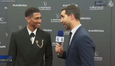Jude Bellingham: "I am very happy, it is an honor to be here, I have to thank my family, my friends and especially all the people of Real Madrid, this award goes to all of them." 🤍