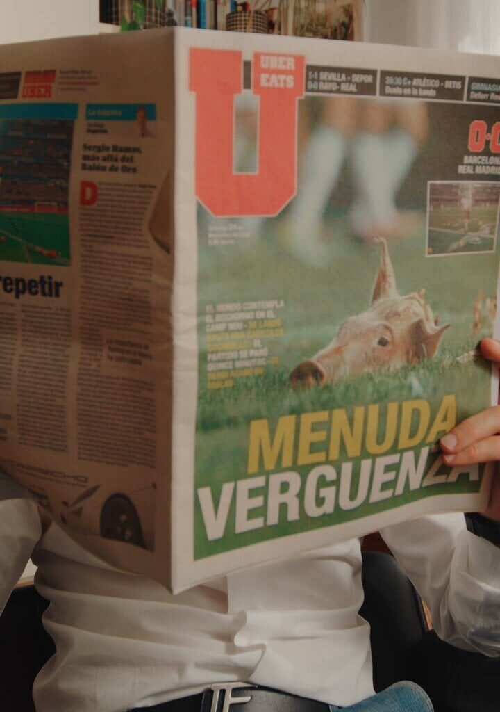 Campanha da Uber Eats Espanha com o Luís Figo para o El Clásico