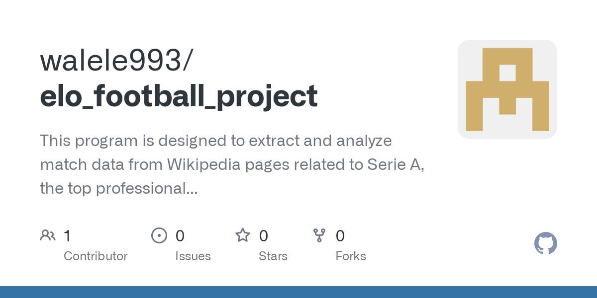 Feedback on my Serie A Elo Rating Project