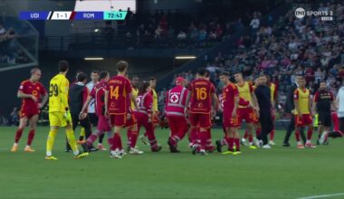 Roma star Evan Ndicka collapses on pitch as Serie A clash with Udinese abandoned