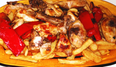 Garlic Chicken and Chips For Lunch