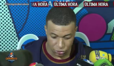 [El Chiringuito] Mbappe answer to reporter asking “can your decision change?”: “No, no, no.”