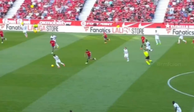 Fede Valverde saves the counter attack and then gets angry at Brahim Diaz for not passing the ball and standing still, complaining instead of chasing it after losing possession.