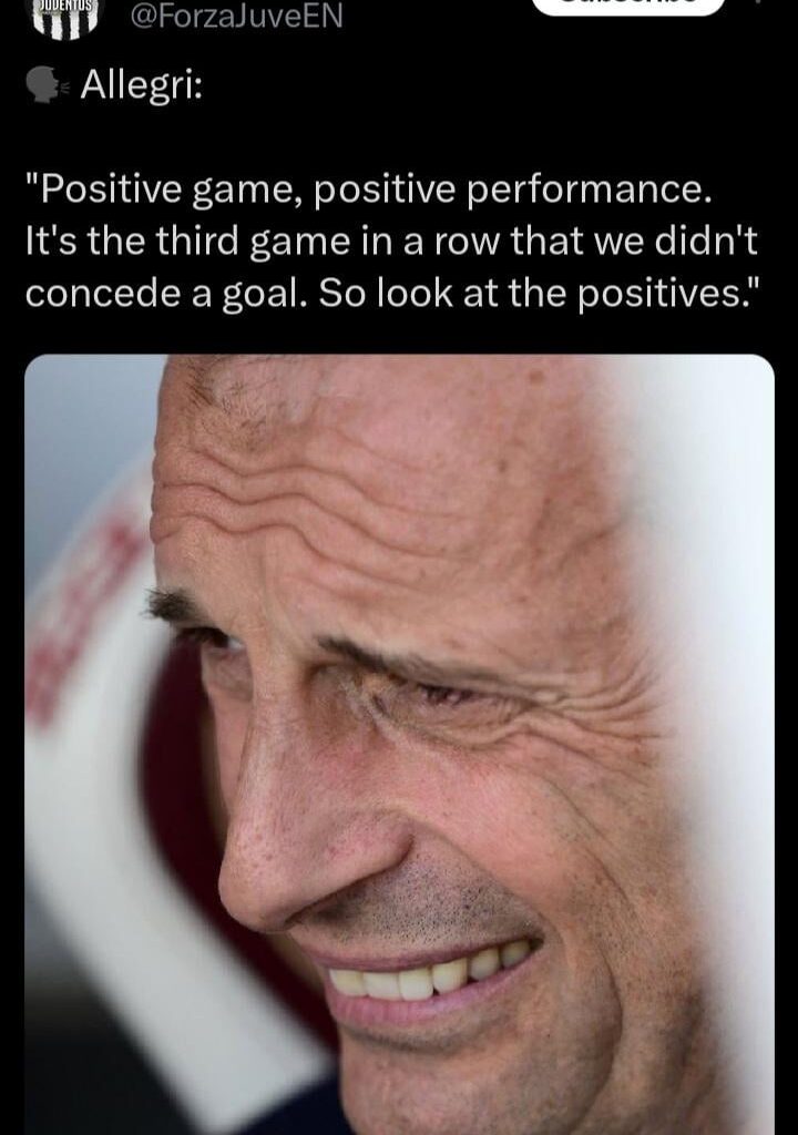 So playing like a shit and drawing against Torino considered a positive game ????????