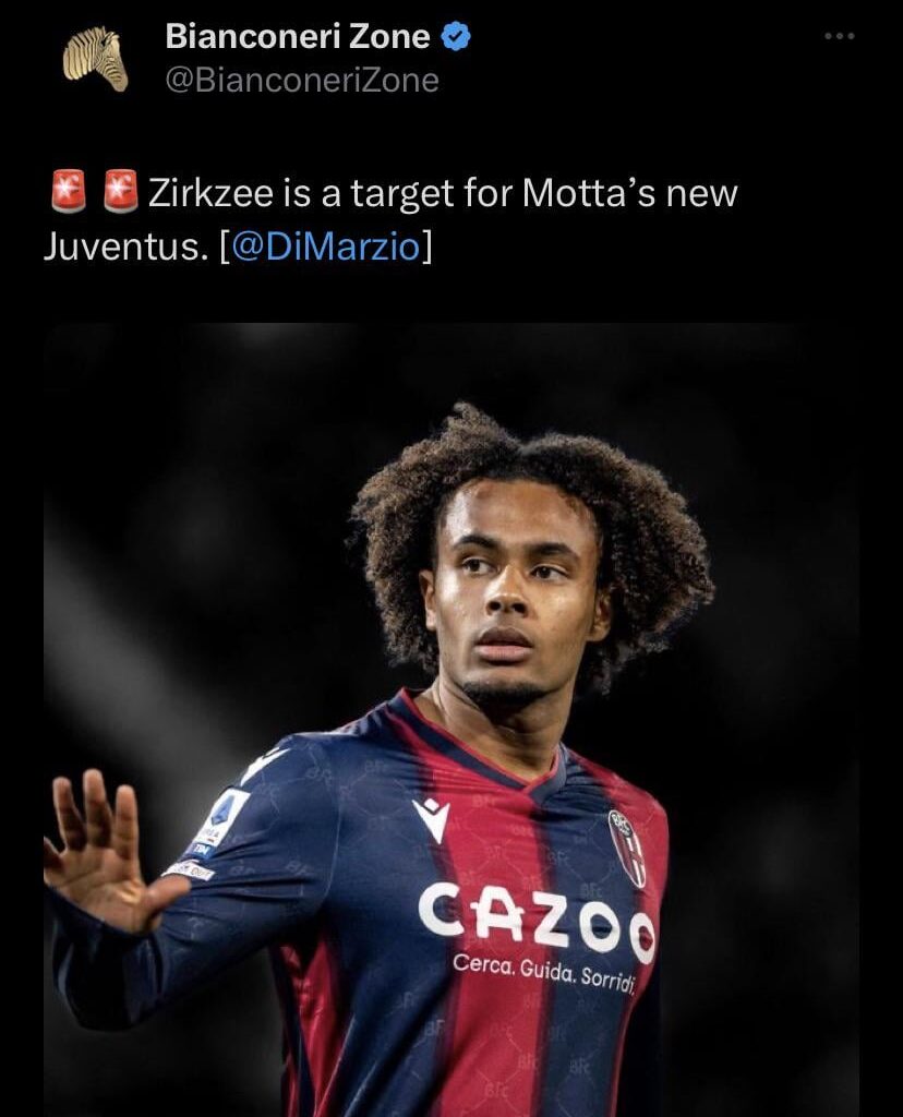 Zirkzee is a target for Motta’s New Juventus
