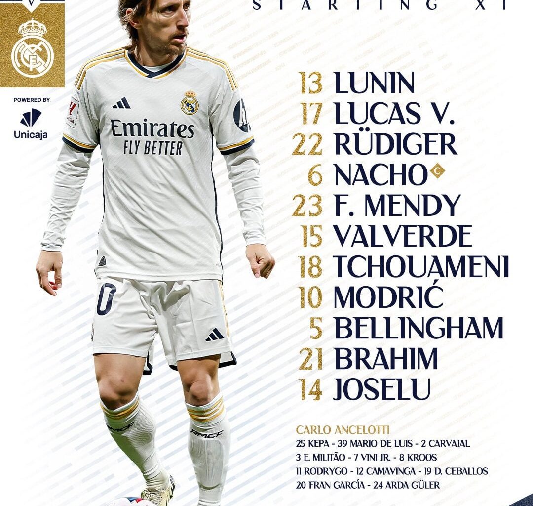 Starting XI vs Mallorca