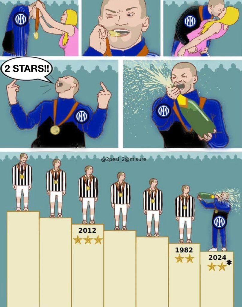 Congratulations to Inter on their Second Star from a Juventus Fan!
