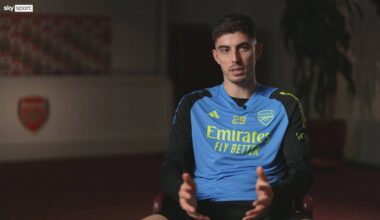 Havertz über Bayer: "Ich liebe den Verein. Es ist ein Verein, bei dem ich 10 Jahre lang gespielt habe. Seitdem ich denken kann, war das immer der Verein, wo ich sein wollte. Deswegen freut es mich natürlich extrem, dass sie dann hoffentlich den einen oder anderen Titel dieses Jahr gewinnen."