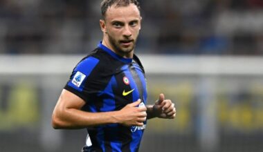 [Di Marzio] Inter’s probable formation vs. Udinese: Sommer; Pavard, Acerbi, Carlos Augusto; Dumfries, Barella, Calhanoglu, Mkhitaryan, Dimarco; Lautaro, Thuram. Bastoni is not yet at his best and Augusto is for now the favorite to play. Arnautovic has recovered. De Vrij in doubt, Cuadrado is out.