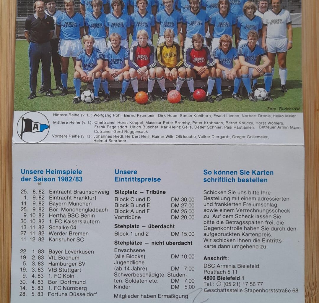 Arminia Bielefeld Saison 82/83