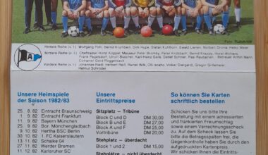 Arminia Bielefeld Saison 82/83