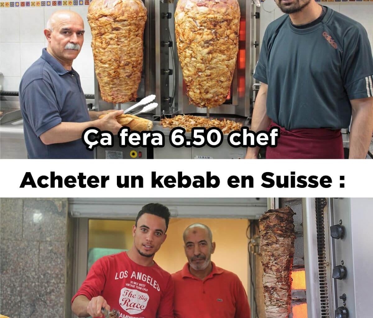 Oui, dans le tarif suisse, la virgule n'est pas à sa place