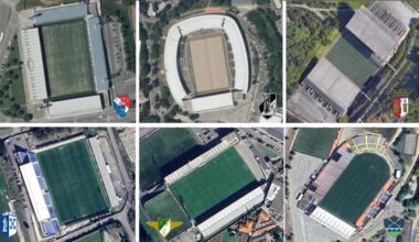 Vista aérea dos estádios da 1ª Liga
