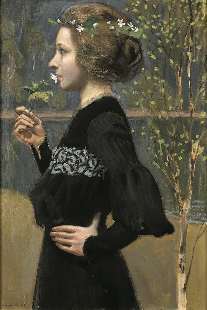 "The Spring" (1903) by Akseli Gallen-Kallela (model Anna Slöör, sister-in-law of Akseli Gallen-Kallela)