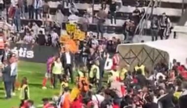 Roger Schmidt foi atingido por garrafa de água