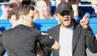Burnley boss Kompany given two-match touchline ban (one match immediate, one match suspended)