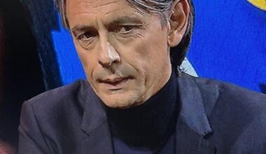 Filippo Inzaghi's expression after the match