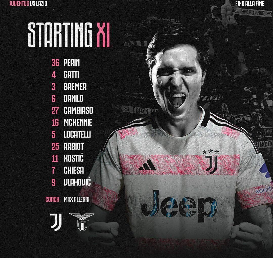 Juve VS Lazio Starting XI