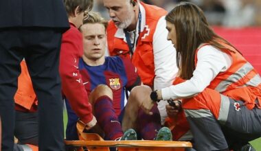 De Jong off the field by stretcher during Real-Barcelona, again ankle injury