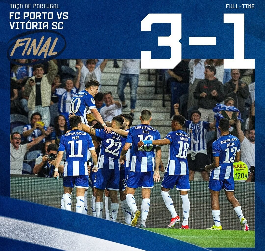 Porto derrota o Vitória SC e qualifica-se para a final no Jamor, onde vai enfrentar o Sporting