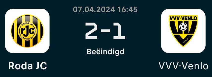 Roda JC extend their lead to FC Groningen to 3 points