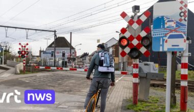 In less than 8 hours, 19 people were caught ignoring barriers at the railway crossing in Dilbeek (16 runners, 2 cars and 1 electric scooter)