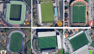 Vista aérea dos estádios da 2ª Liga