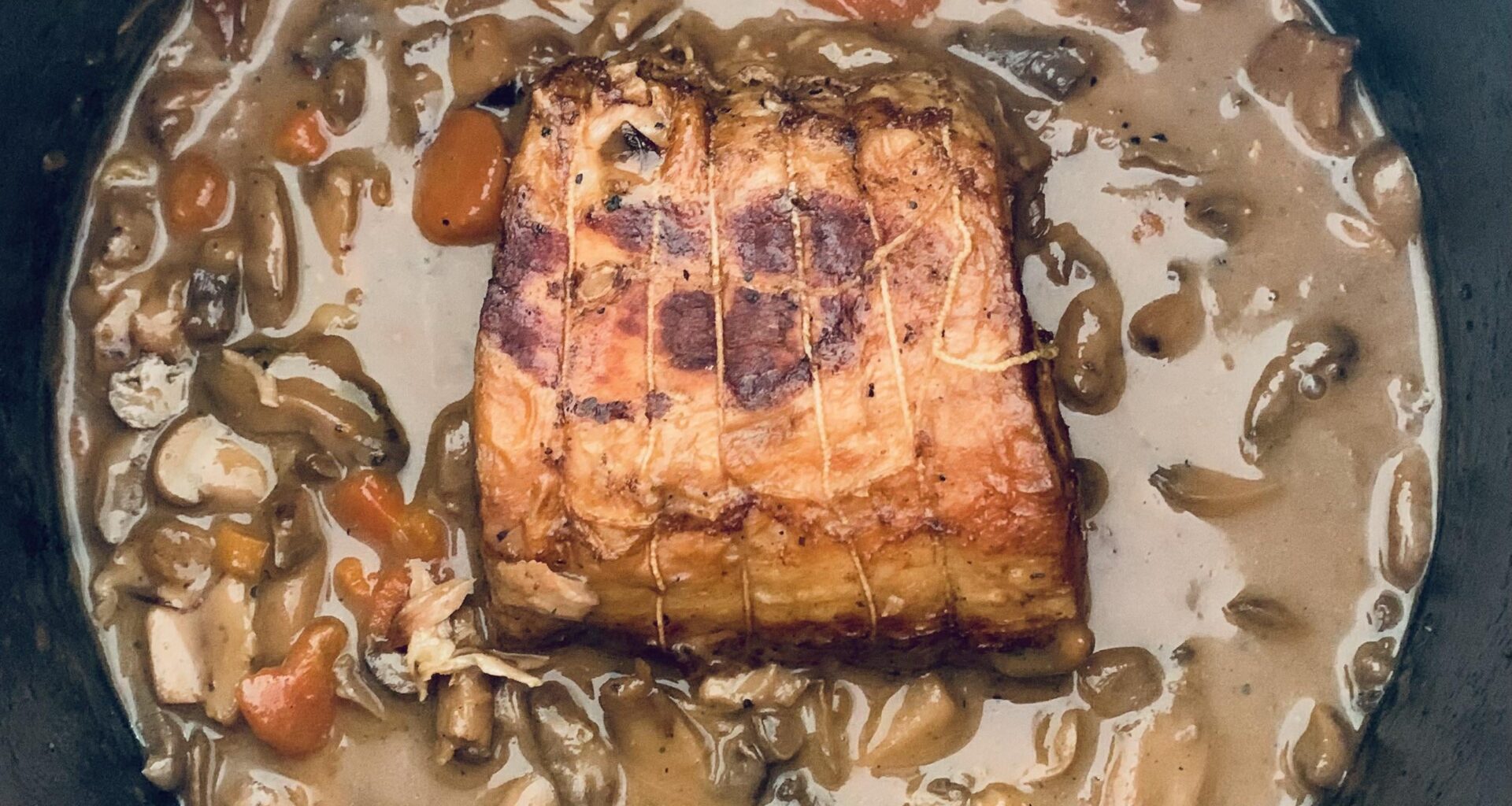 Mon petit rôti de porc mijoté longuement à partager avec mon amoureux. 💘