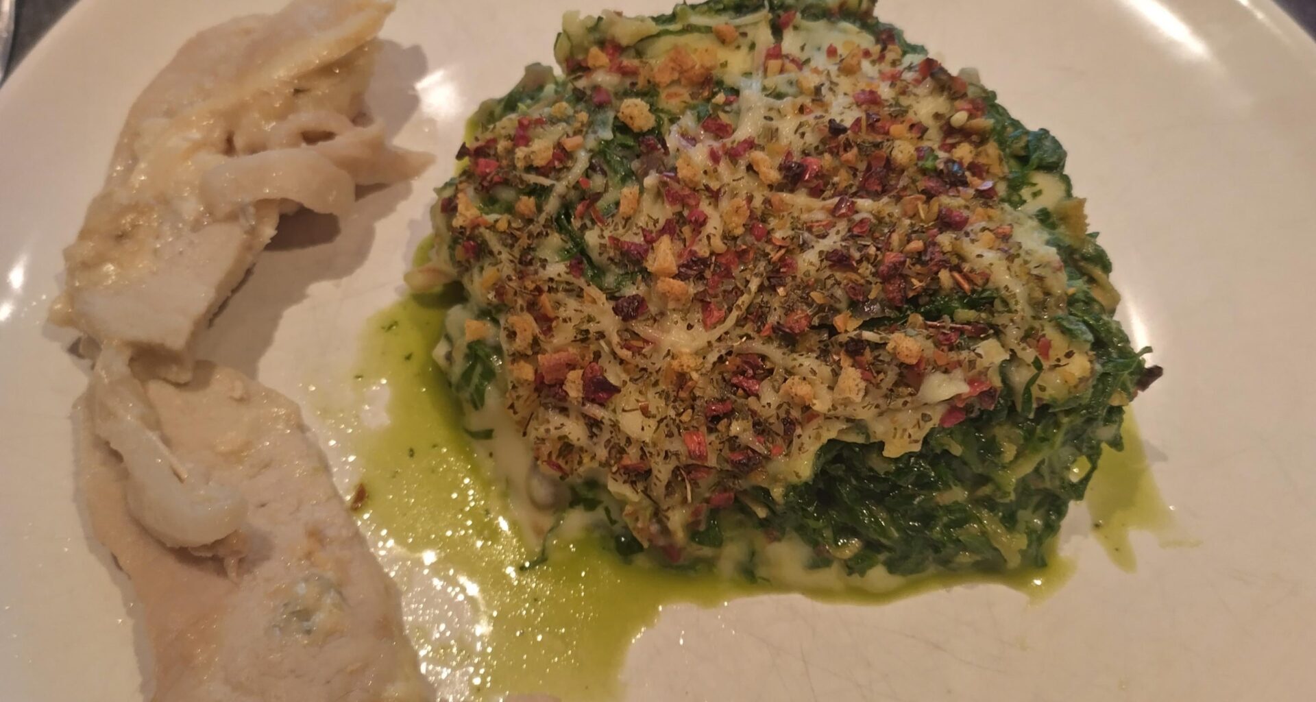 Parmentier d'épinards et rôti Orloff