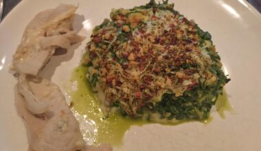 Parmentier d'épinards et rôti Orloff