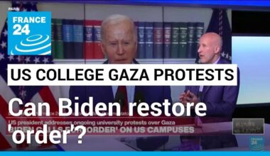 US college Gaza protests: Biden's call for 'order' falling on deaf ears? • FRANCE 24 English