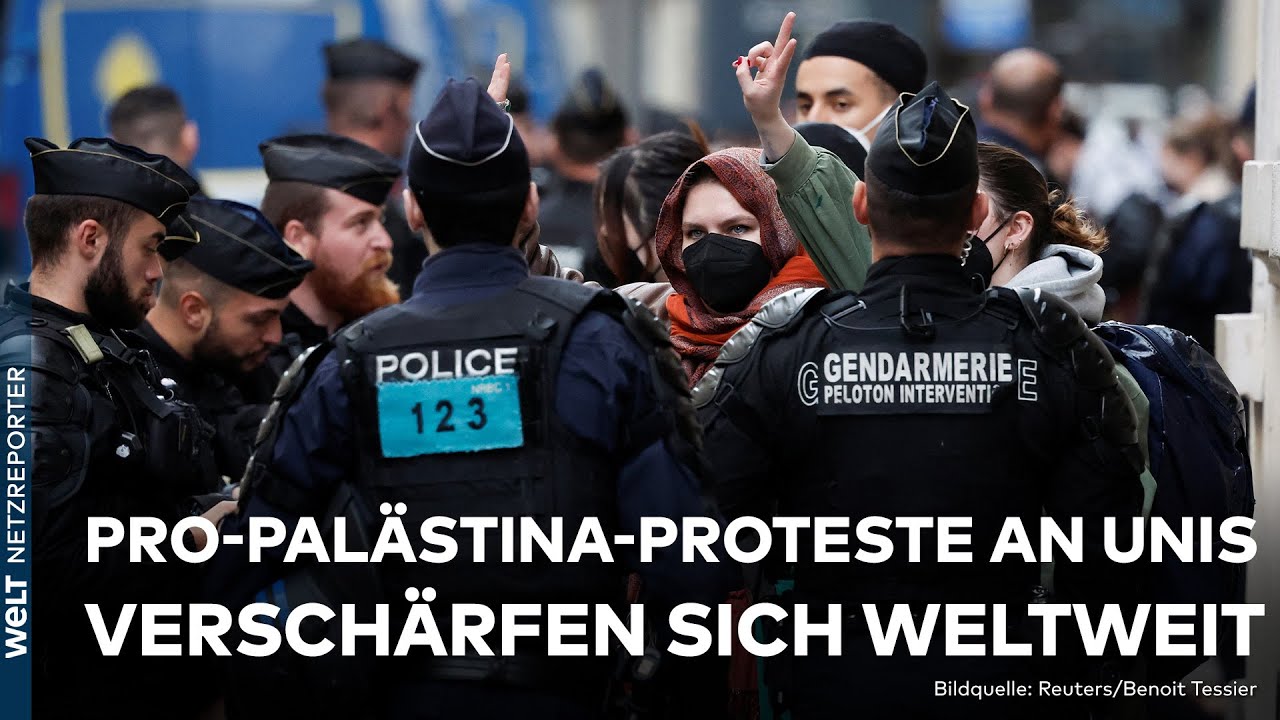 GAZA-KRIEG: Weltweite propalästinensische Studentenproteste eskalieren weiter | WELT News