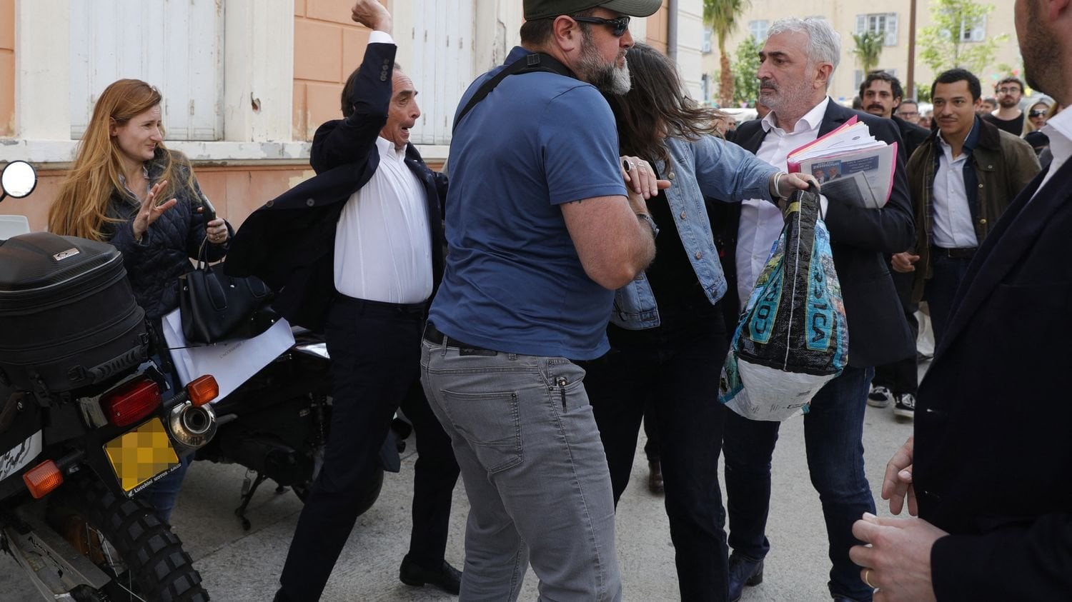 Eric Zemmour frappe une femme après avoir été pris à partie lors d'un déplacement en Corse