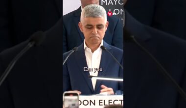 Britain First London mayoral candidate interrupts Sadiq Khan’s victory speech #shorts