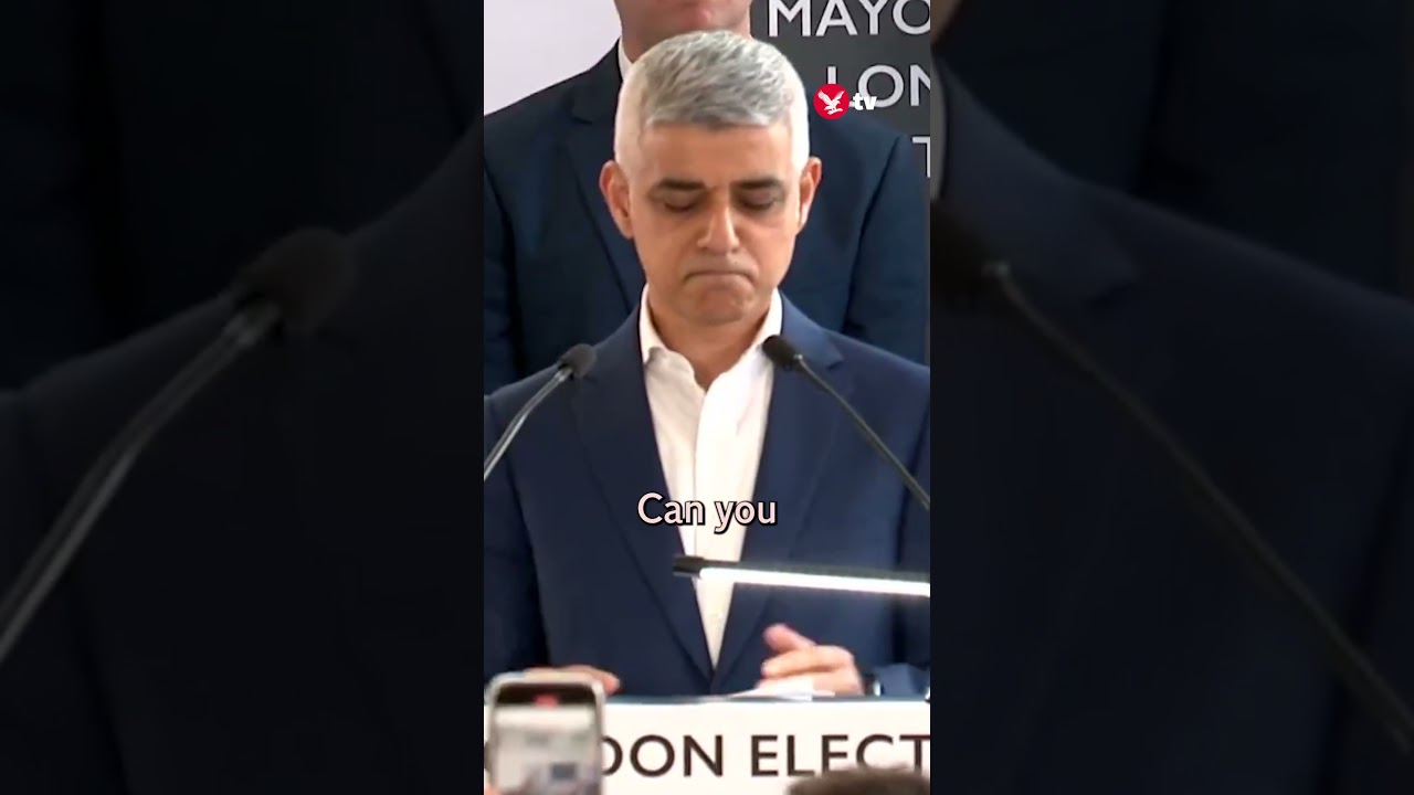 Britain First London mayoral candidate interrupts Sadiq Khan’s victory speech #shorts