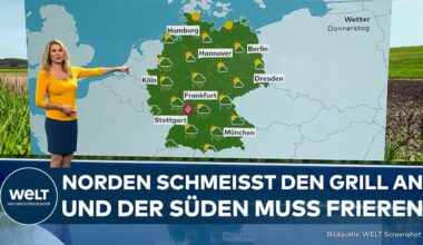 WETTER: Regen und Kälte in Süddeutschland, im Norden meist trocken und warm - perfekt zum Grillen!