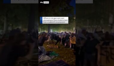 Tear gas thrown at students