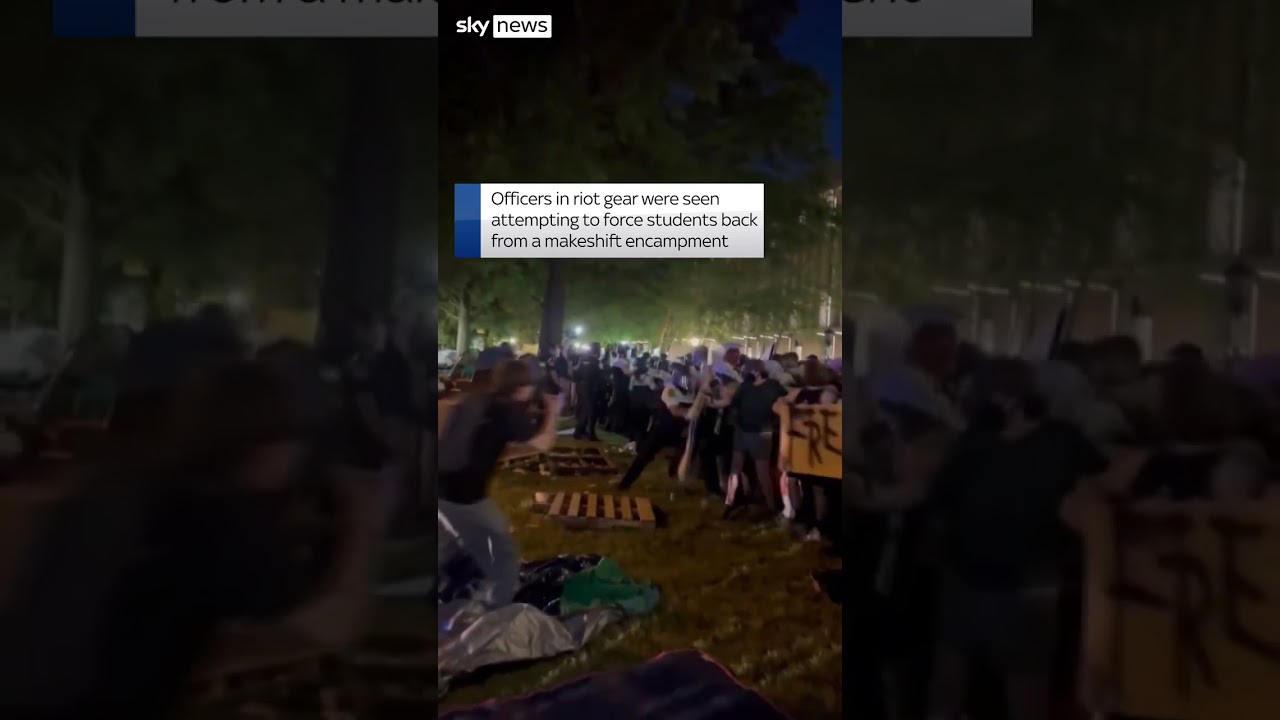 Tear gas thrown at students