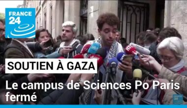 Mobilisation des étudiants en soutien à Gaza : le campus de Sciences Po Paris fermé • FRANCE 24