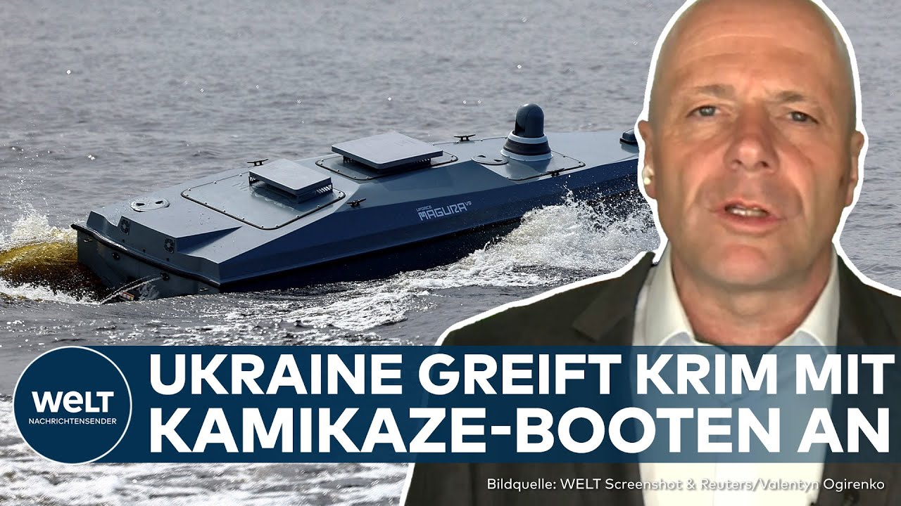 UKRAINE-KRIEG: Seedrohnen-Angriff auf die Krim! Ukrainer zerstören russisches Kriegsschiff