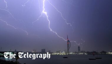 Lightning storms batter south England and Wales