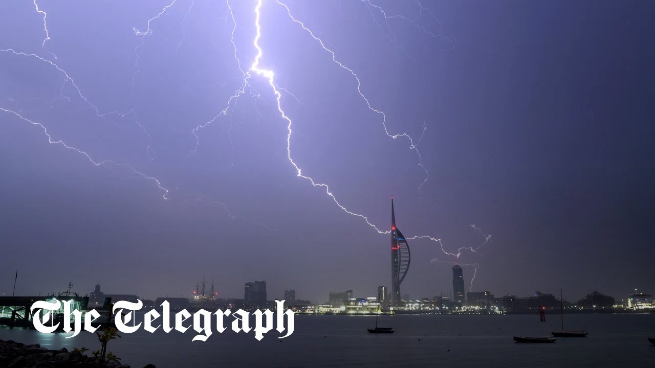 Lightning storms batter south England and Wales