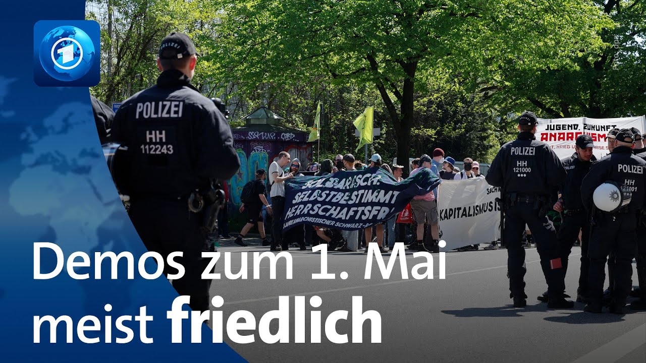 Demonstrationen zum 1. Mai meist friedlich verlaufen
