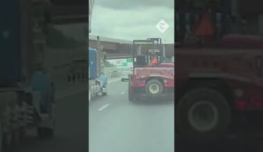 Moment truck slams into bridge in Virginia