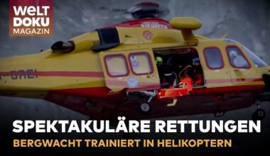 BERGWACHT: So spektakulär trainieren Einsatzkräfte die Helikopter- und Gondelrettung in den Alpen