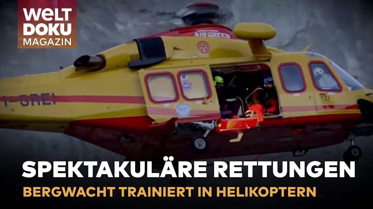 BERGWACHT: So spektakulär trainieren Einsatzkräfte die Helikopter- und Gondelrettung in den Alpen