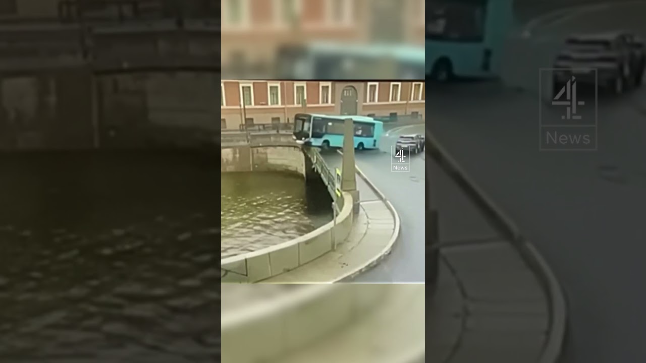 Russian bus crashes into river