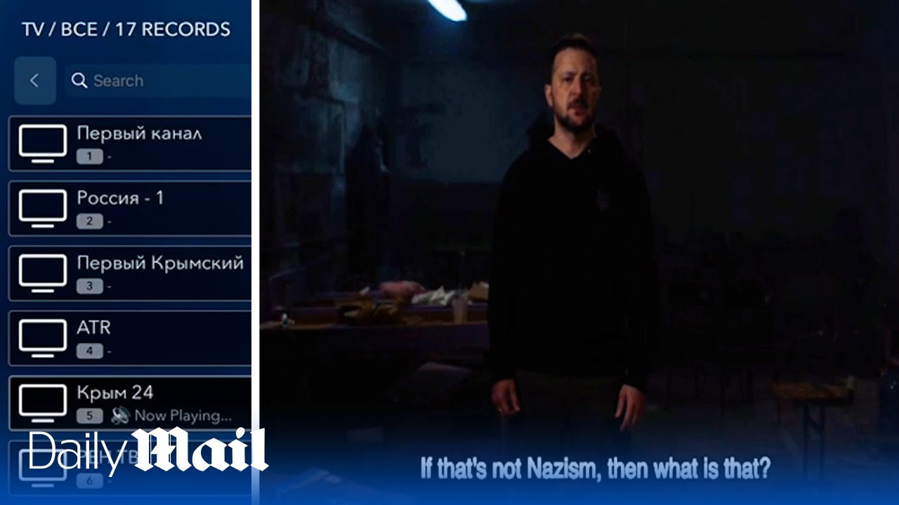 Every TV in occupied Crimea broadcasts footage of Russian torture chamber after Ukrainian hack